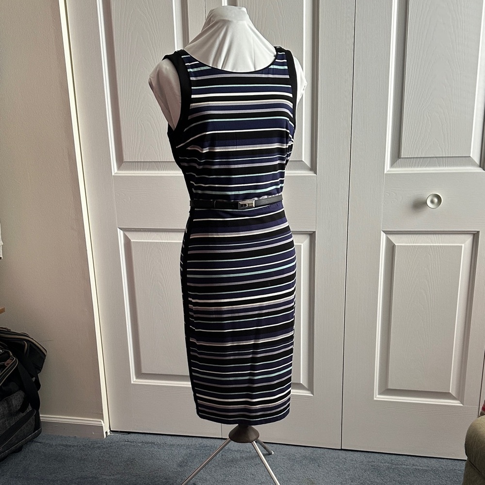 White House Black Market Striped Midi Dress